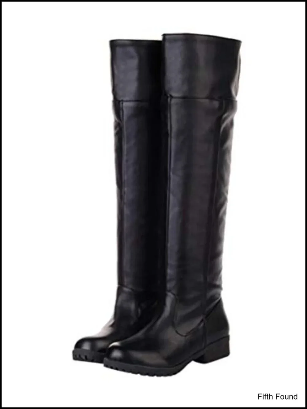 Knee High Equestrian Riding Boots Cosplay Costume Shoes Faux Leather